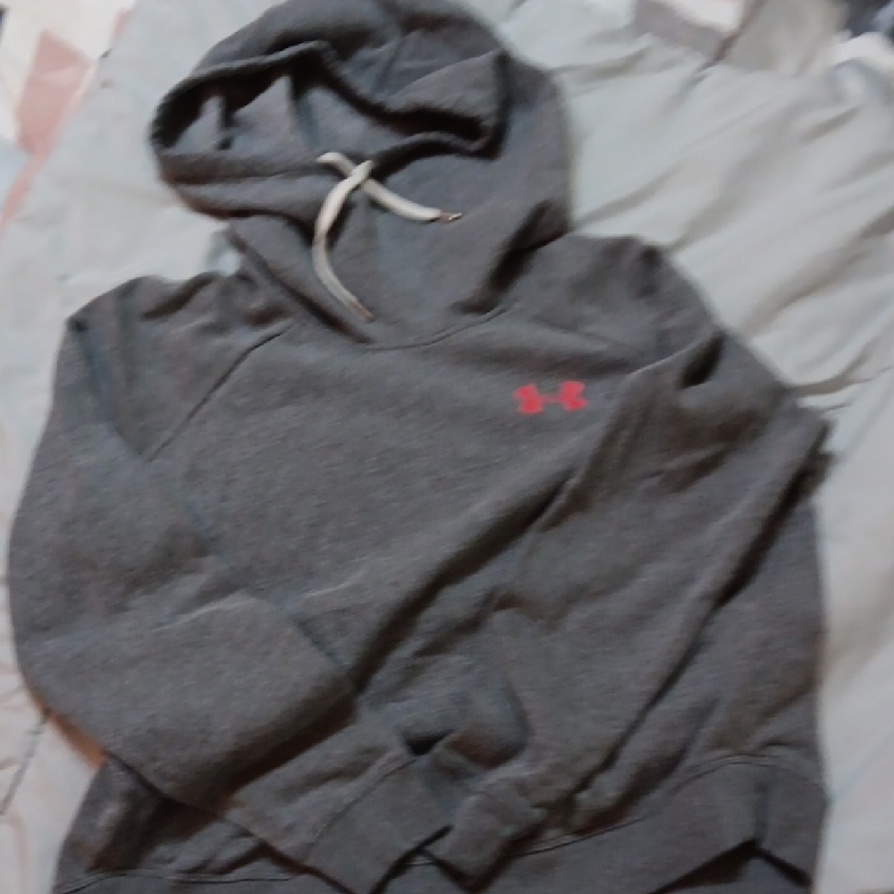 Under Armour Gray Hoodie with Red Logo